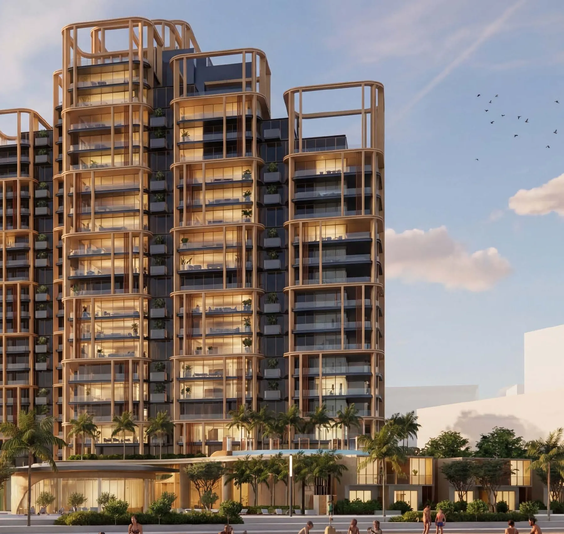 Residential tower on the beach, designed by Meridia architects